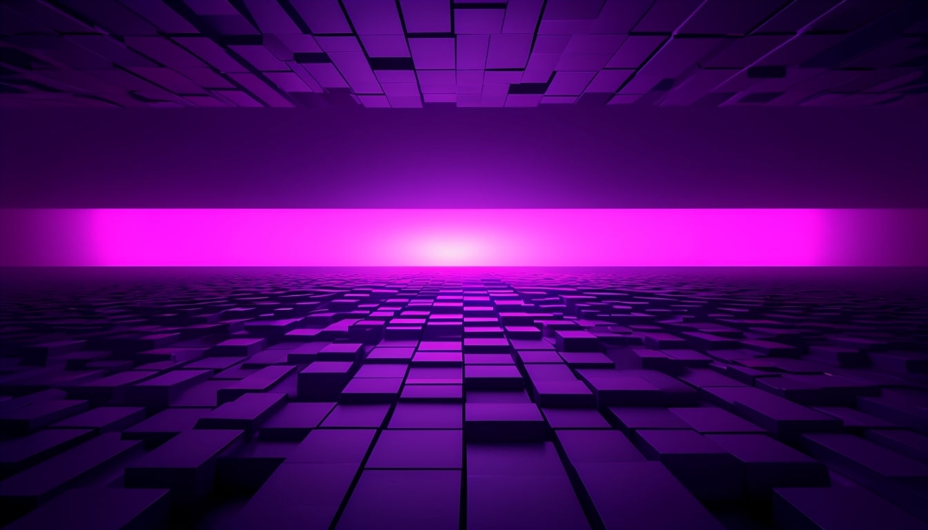 Hypnotic Geometric Neon Pink and Purple Tunnel Background Virtual Backgrounds