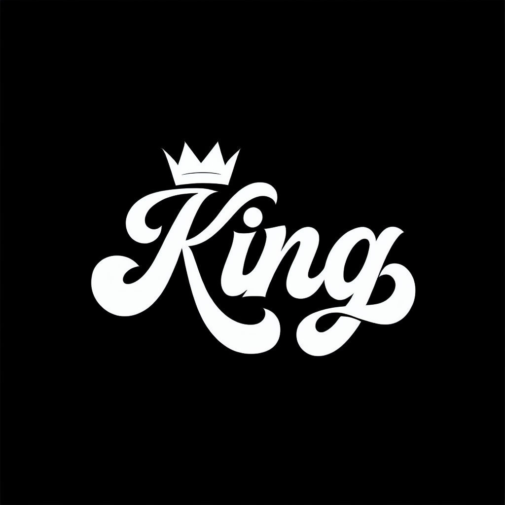 Elegant Minimalist King Typography T-Shirt