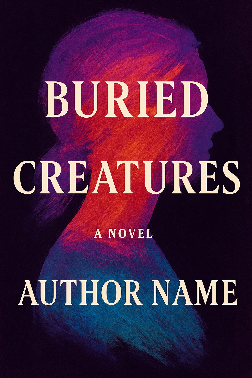 Vibrant Gradient Silhouette with Bold Text EBook Cover