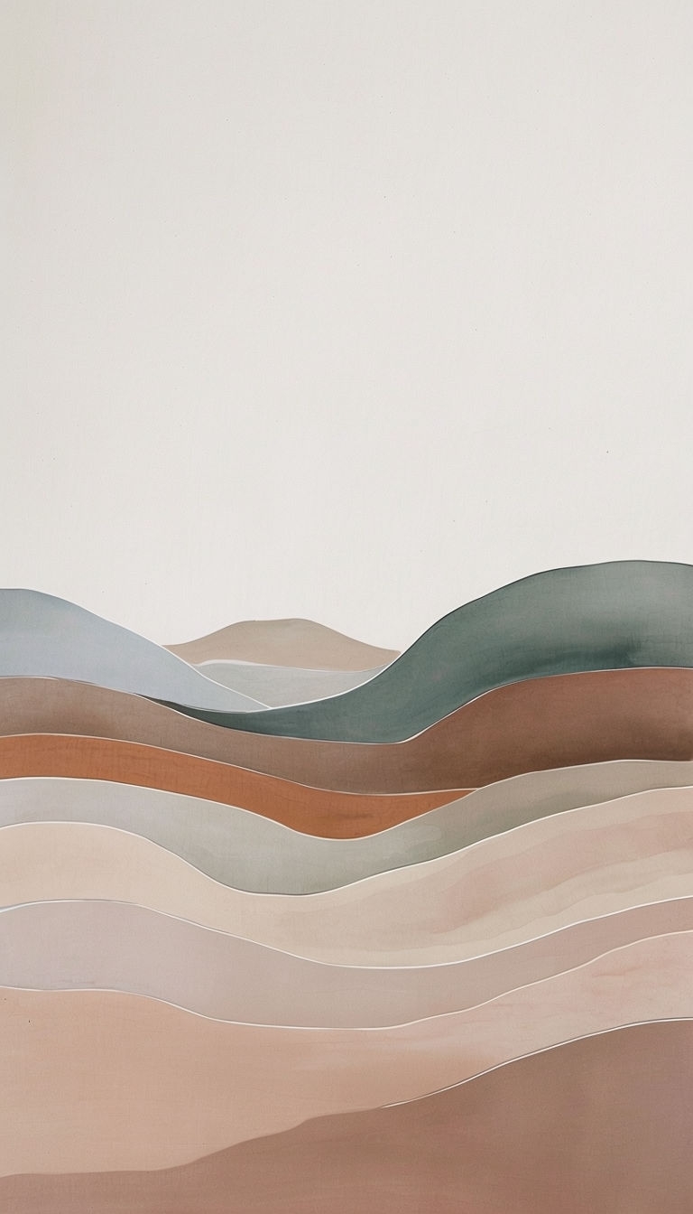 Serene Abstract Landscape in Soft Muted Colors Phone Case Cover