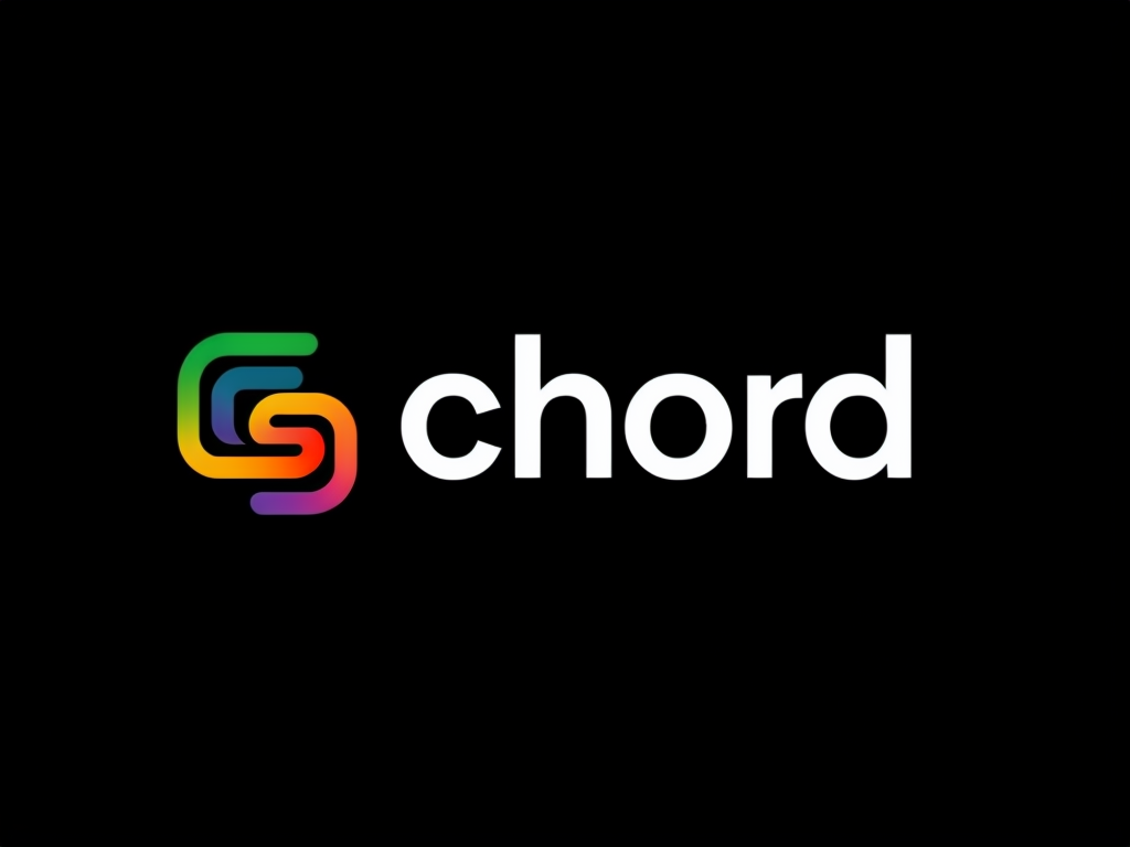 Modern Minimalist Gradient 'G' with 'Chord' Logo