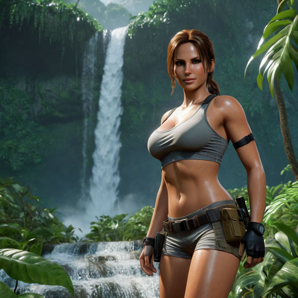 Lara Croft en bikini