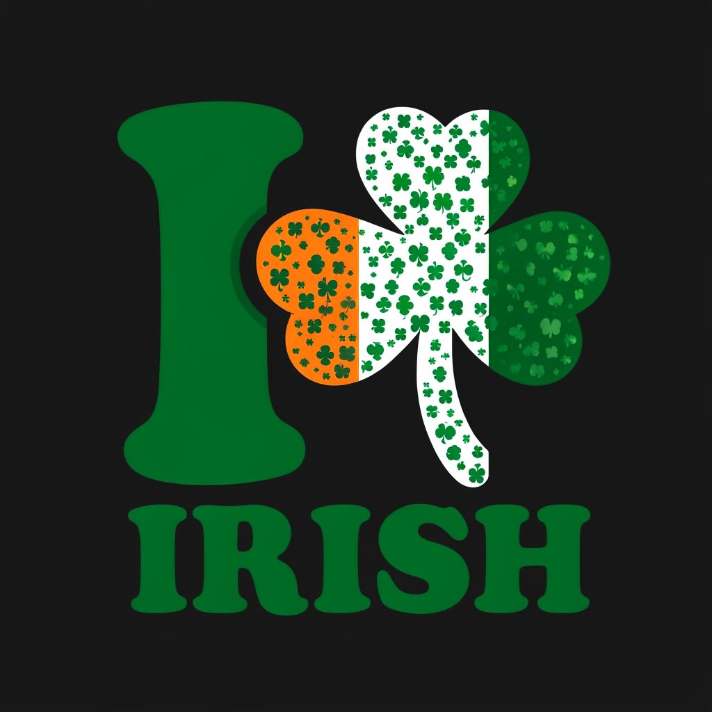 Festive Irish Shamrock Design for St. Patrick's Day T-Shirt