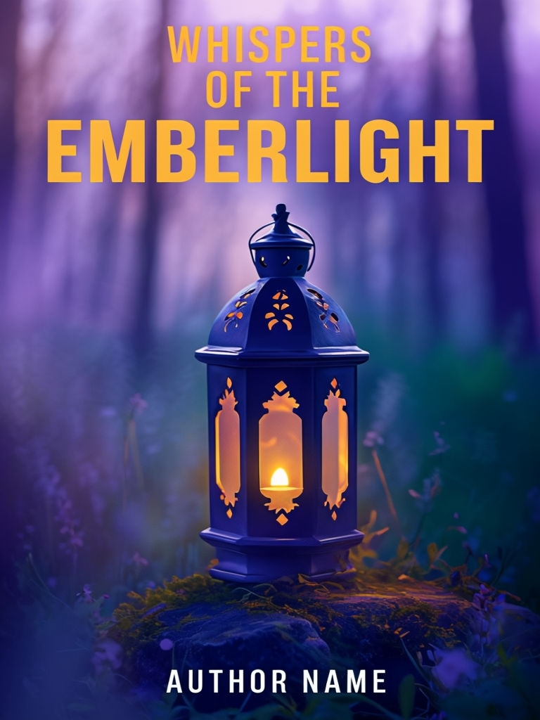 Whispers of the Emberlight Serene Lantern in Twilight Forest EBook Cover