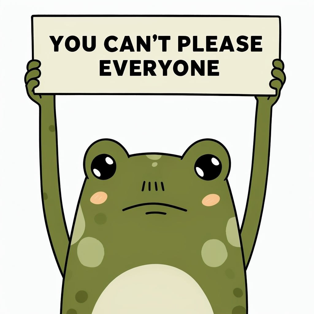 Whimsical Frog Holding Sign with Motivational Quote T-Shirt