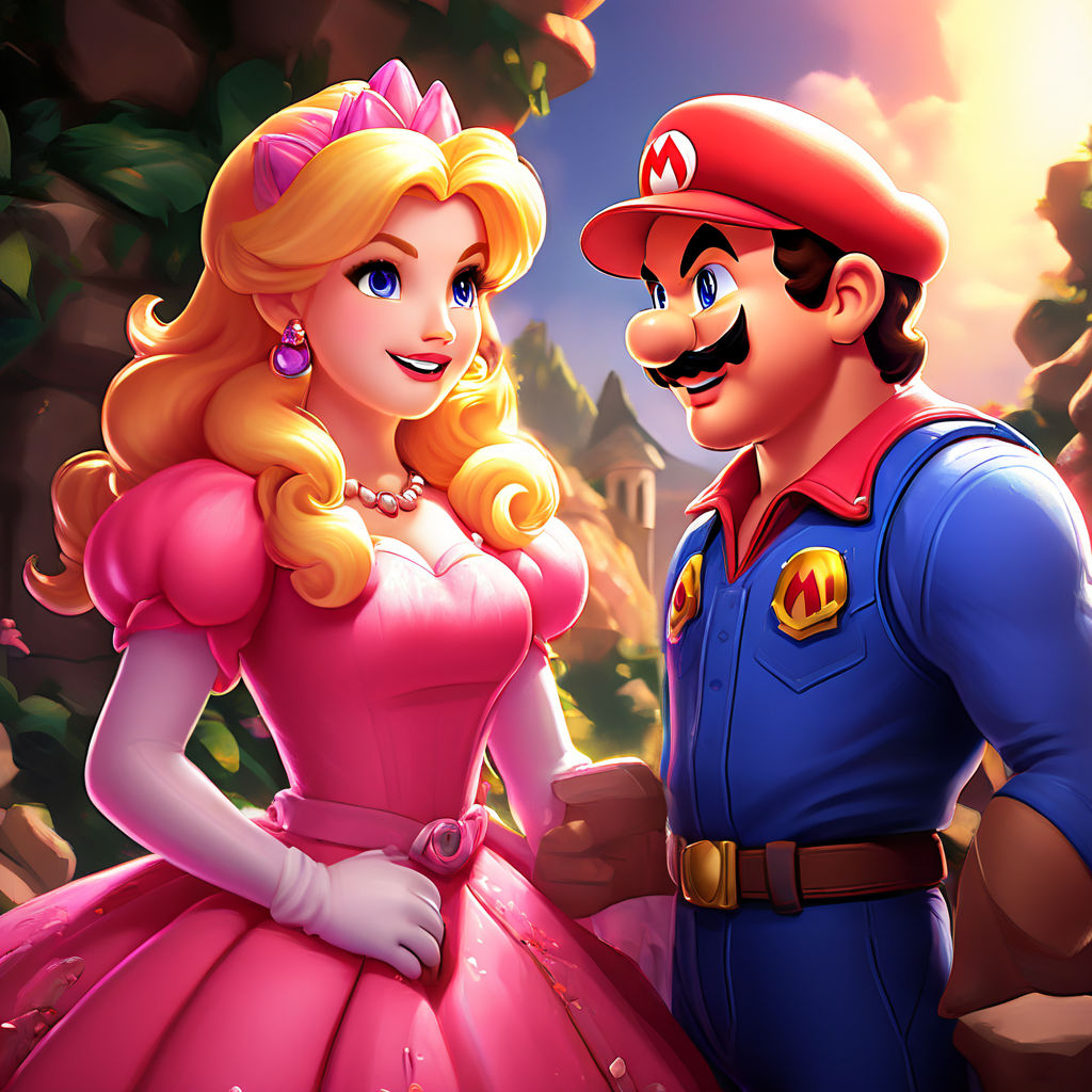 Princess peach with bowser