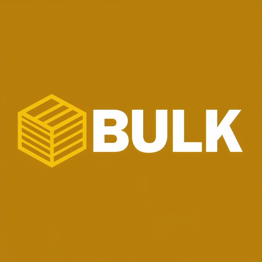 Minimalist Golden Cube BULK Logo Design for Corporate Branding