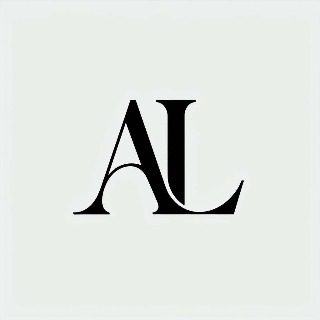 Elegant Minimalist AL Initials Logo Design Monogram