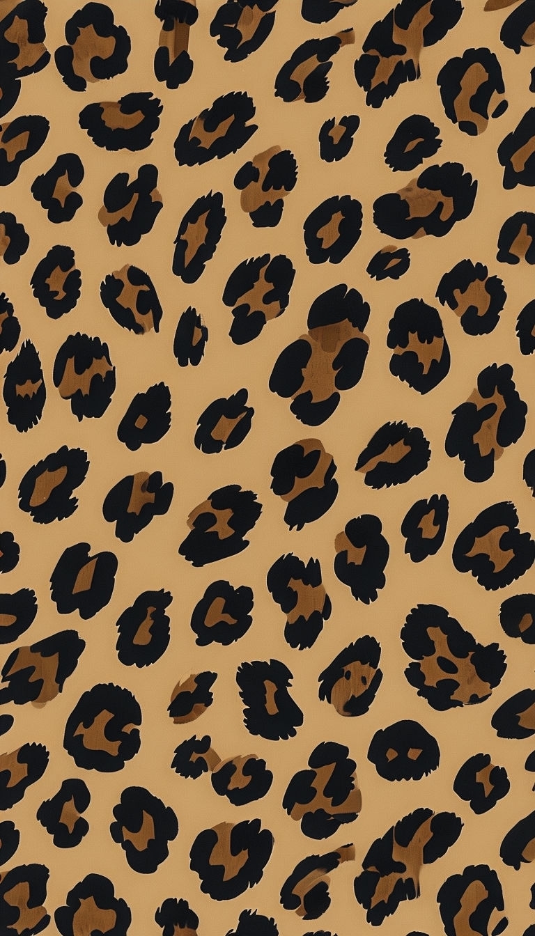 Timeless Warm Tan and Black Leopard Print Phone Case Cover