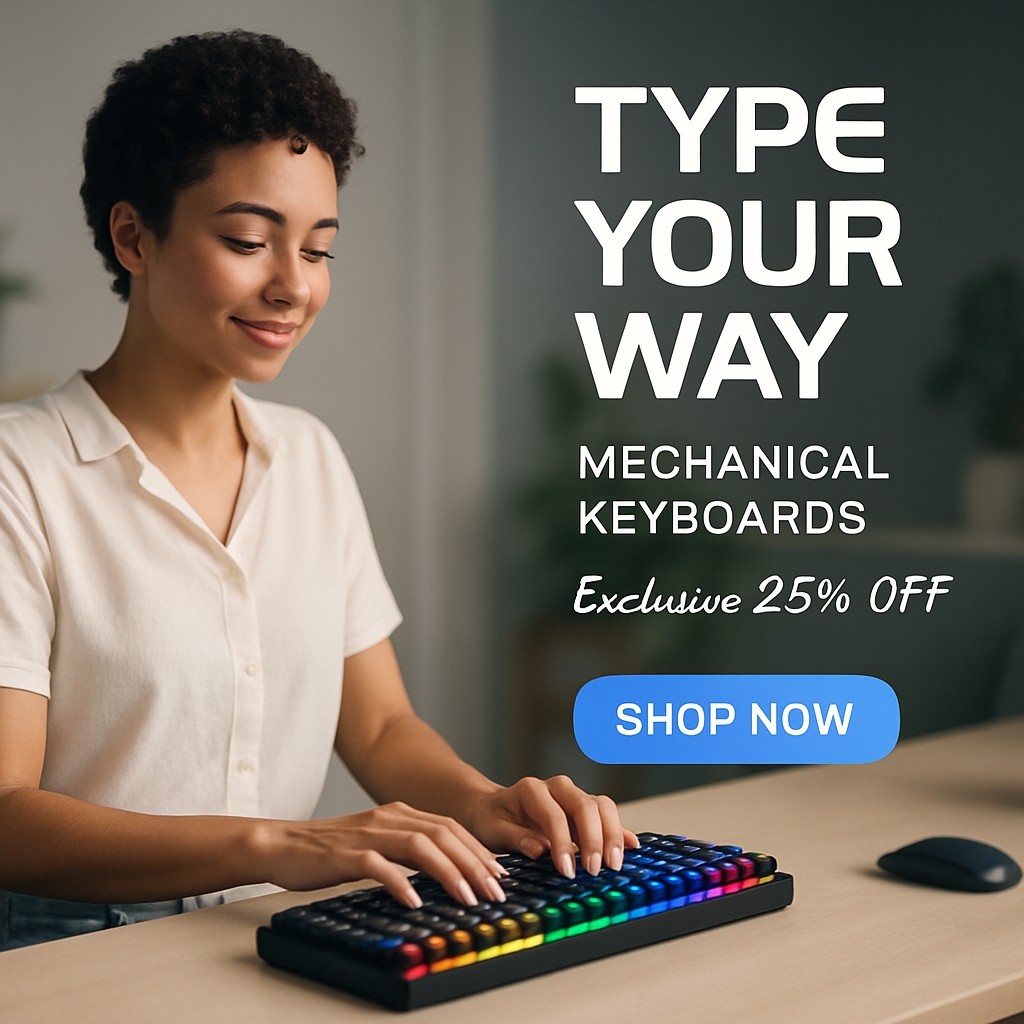Craft Your Typing Experience with Exclusive Mechanical Keyboards Ads
