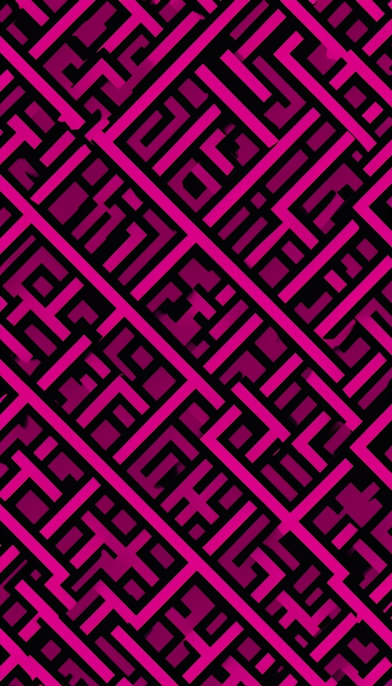 Vibrant Magenta Geometric Diamond Pattern Phone Case Cover