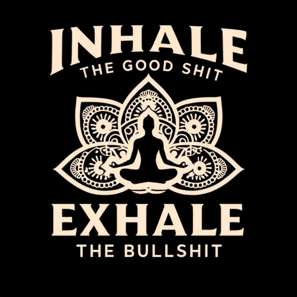 Motivational Inhale Exhale Mindfulness Design T-Shirt