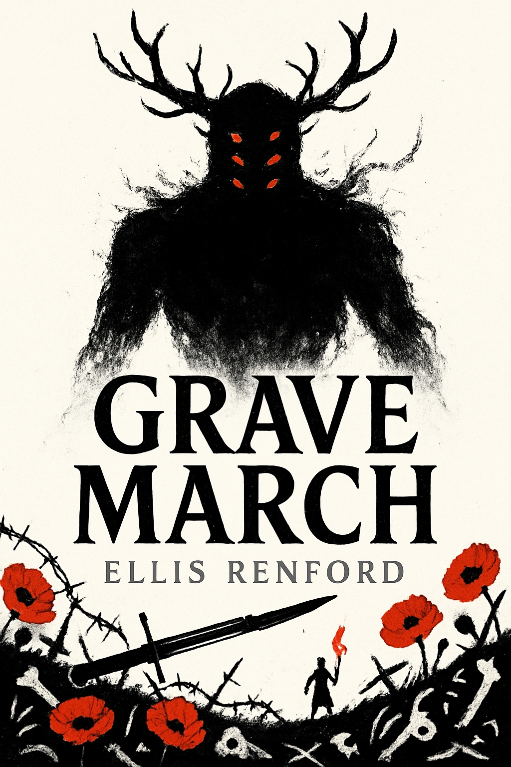 Dark Fantasy Grave March Book Cover by Ellis Renford