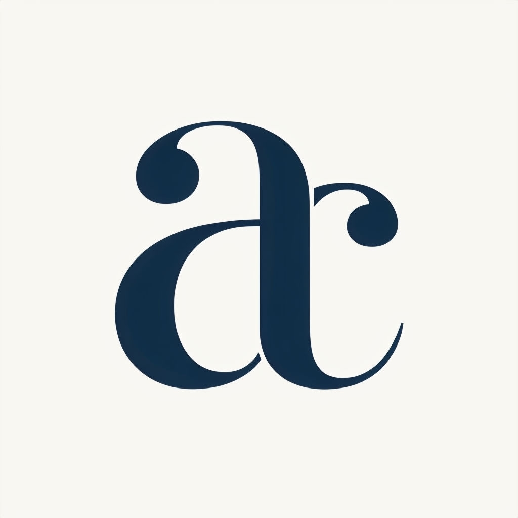 Elegant Intertwined AC Monogram Design in Midnight Blue Sticker