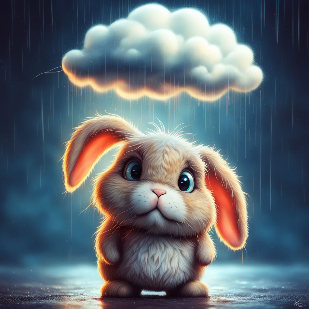 Stunning image of a cute adorable wacky tired looking bunny ... by ...