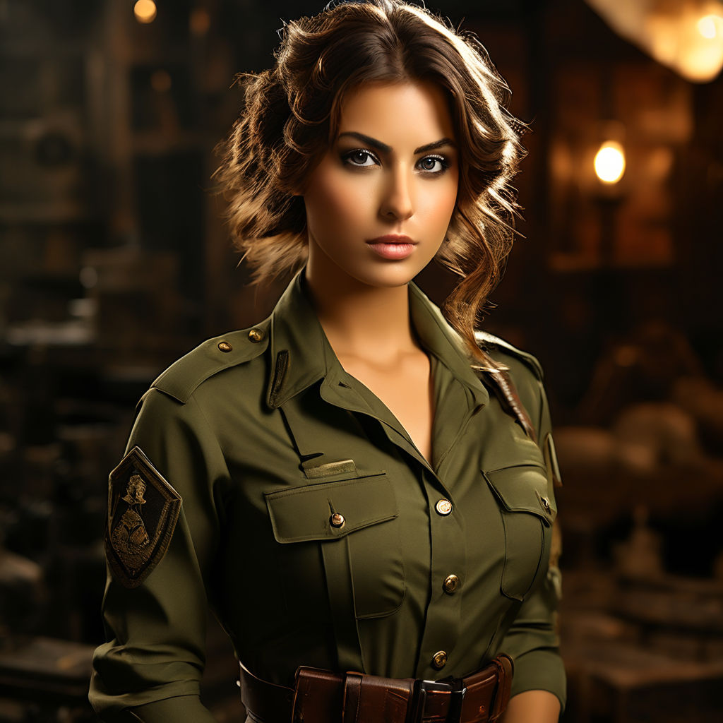 Insanely attractive huge bodybuilder brunette Israel Defense Forces female  soldier with the biggest breasts ever