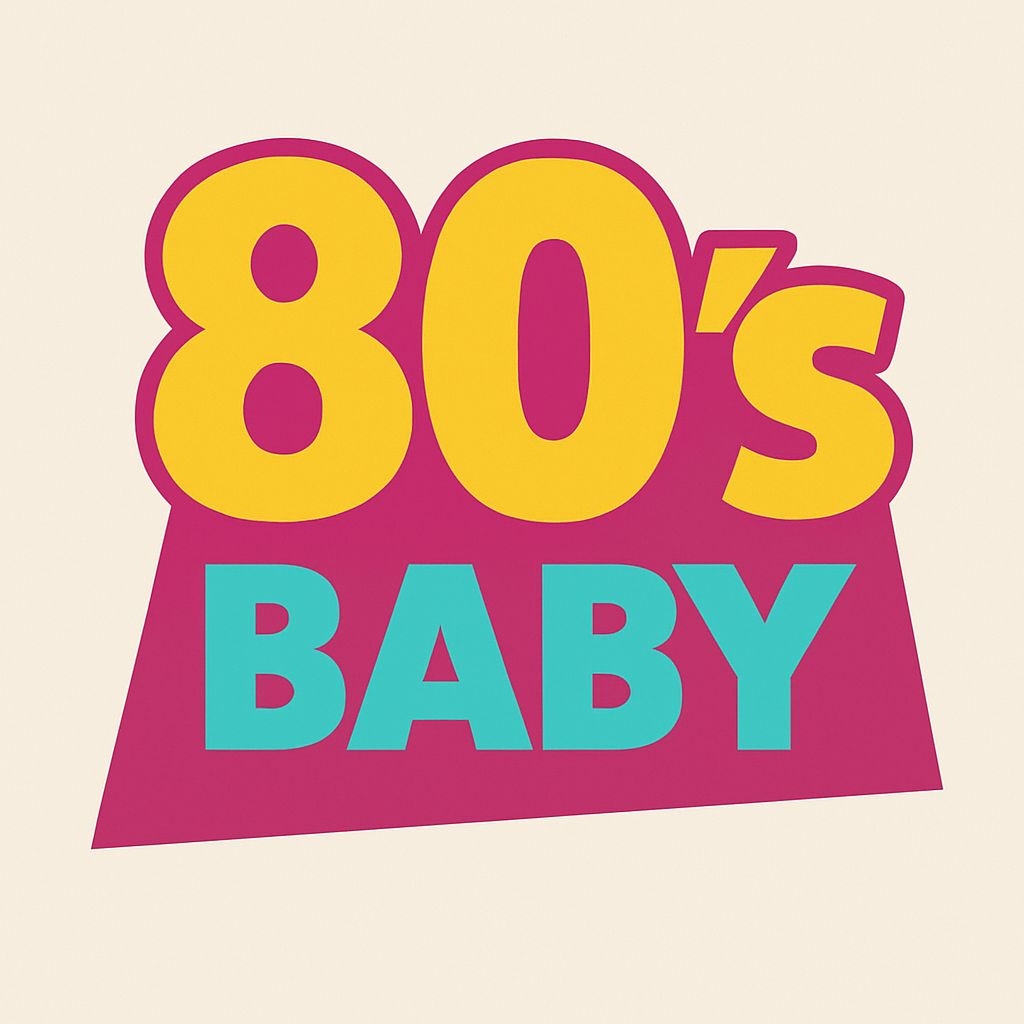Retro 80's Baby Bold Text Graphic Design Sticker