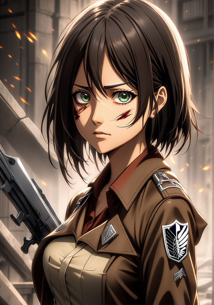 Daughter of Eren Yeager and Mikasa Ackerman from the anime A... by حسام ...