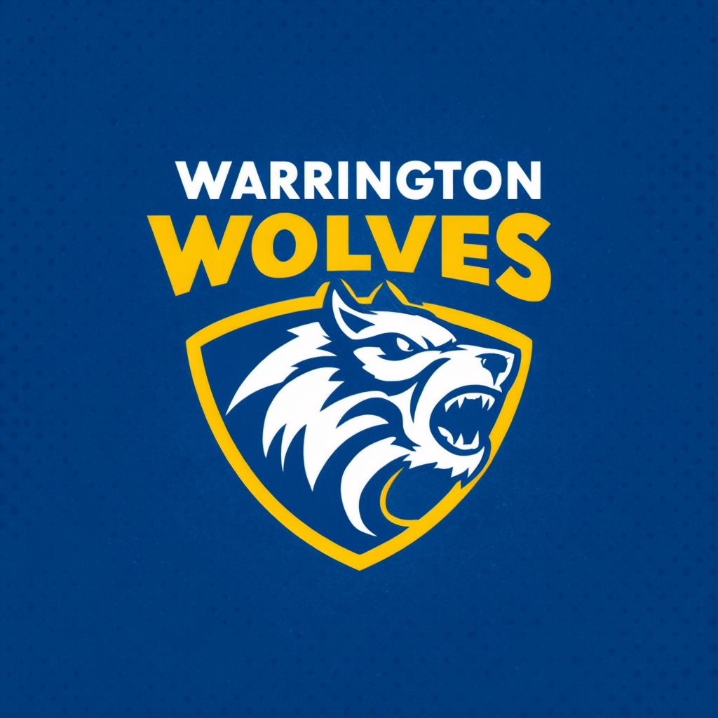 Bold Modern Warrington Wolves Logo Design