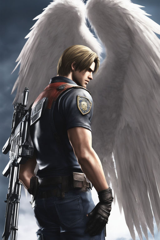 Leon kennedy talking to an angel by Jared Sample Playground