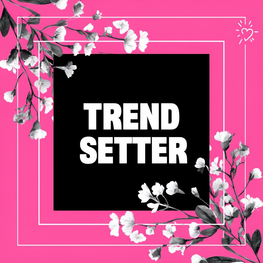 Vibrant Trend Setter Graphic Design with Floral Accents Social Media Post