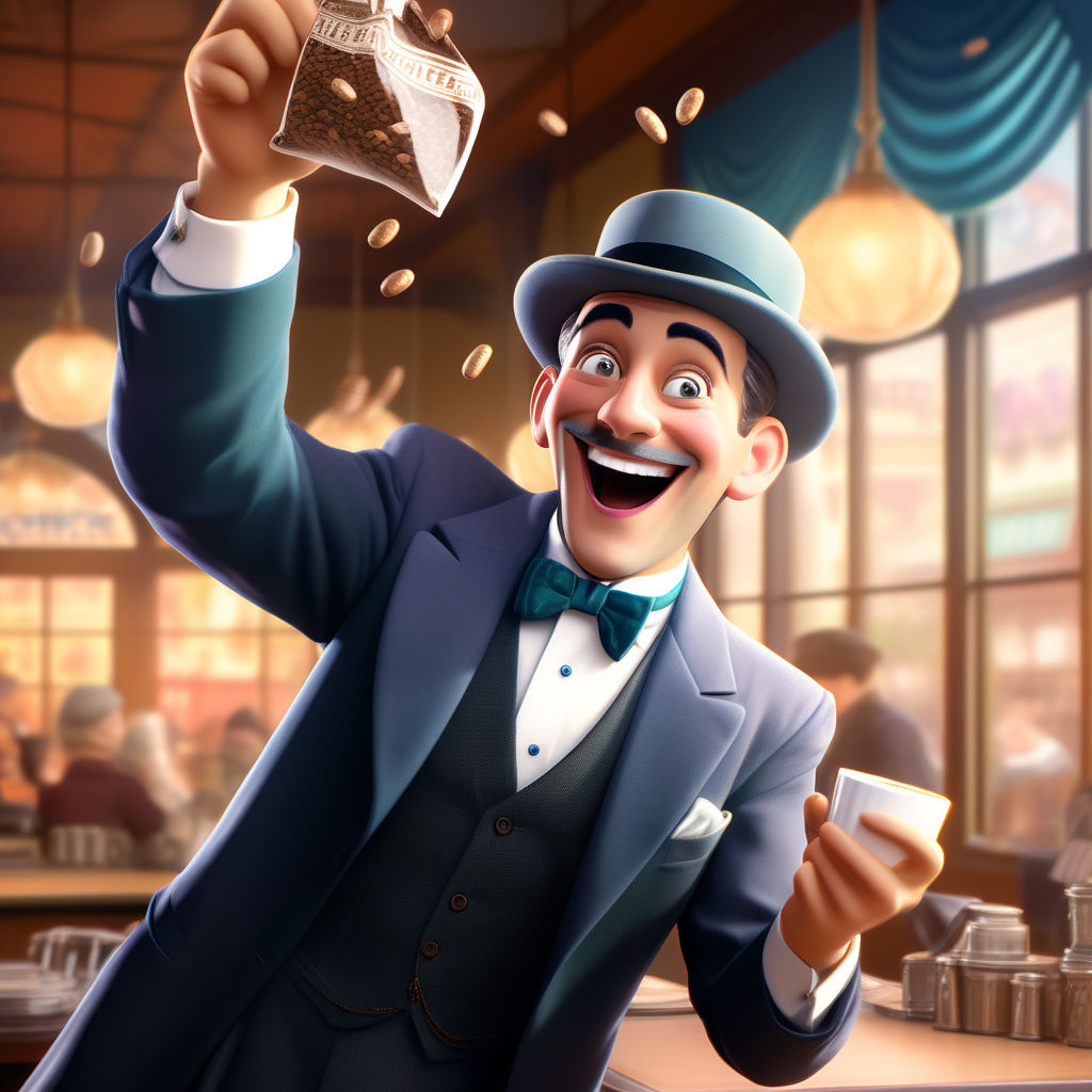 An excited 1920s millionaire by Christopher Bradley - Playground