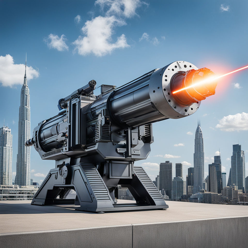 Photo of a giant laser rail gun with a large stand looking ... by MTANK ...