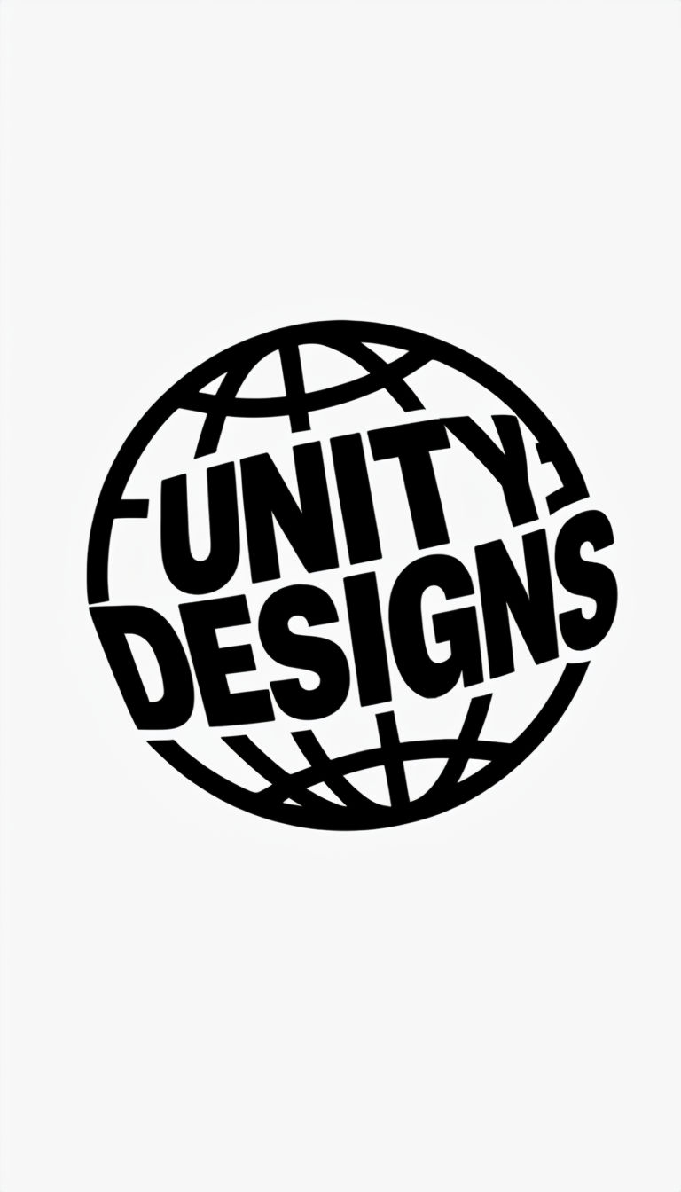 Modern Bold Unity Designs Logo in Round Shape