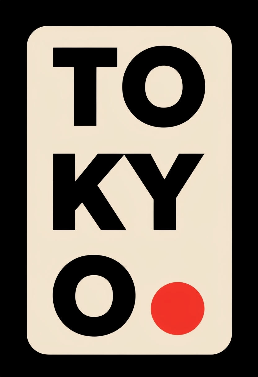 Modern Minimalist Tokyo Graphic Design Poster