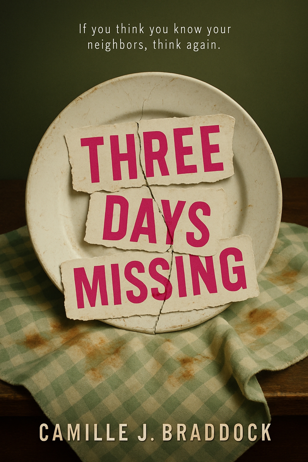 Three Days Missing Mysterious EBook Cover Art Design