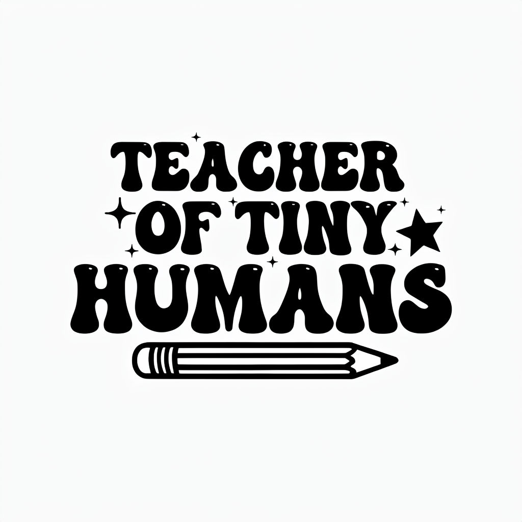 Teacher of Tiny Humans Playful Text Design Mug