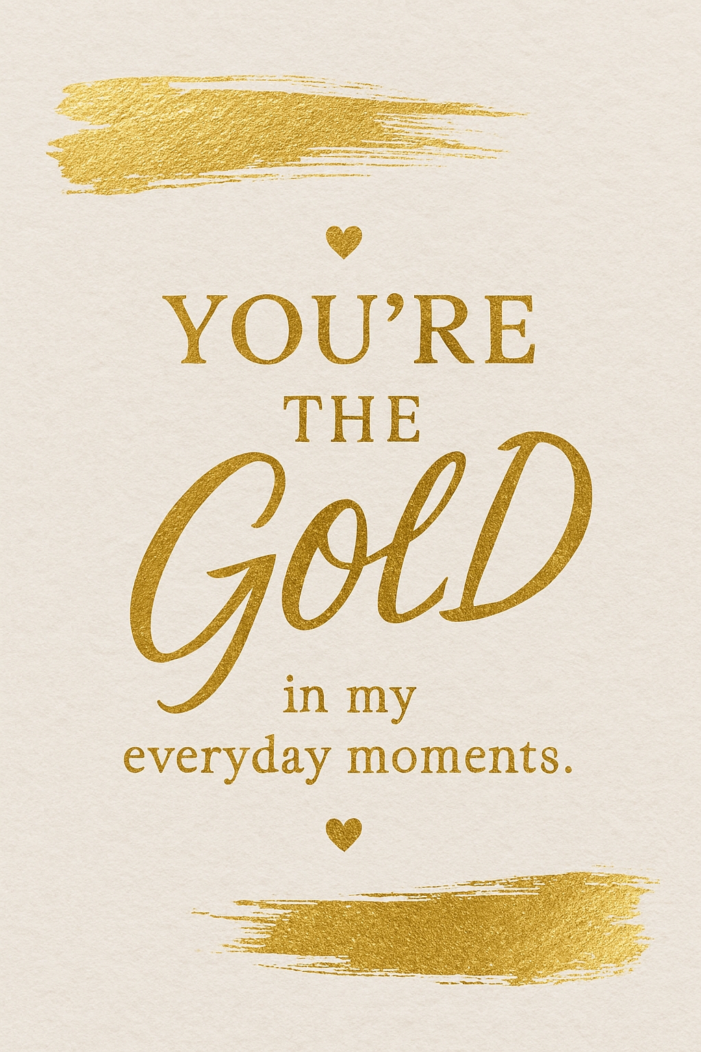 Elegant Romantic Quote on Beige Background Card Design