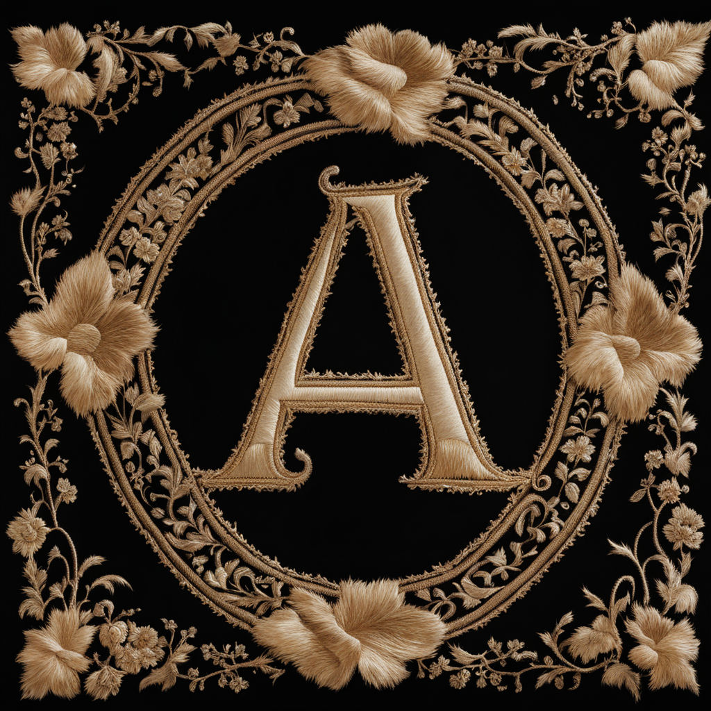 Monogram as elaborate embroidered design