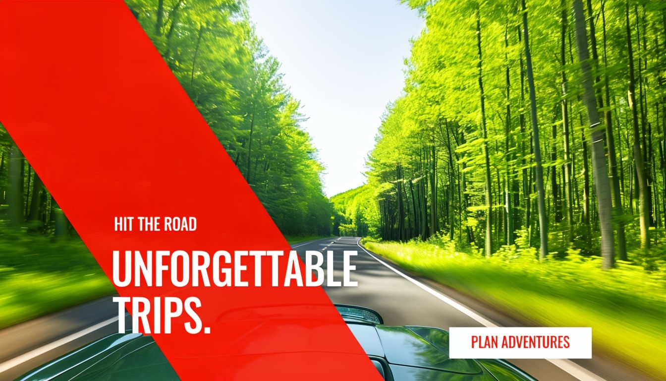 Unforgettable Trips Open Road Adventure Advertisement Ads