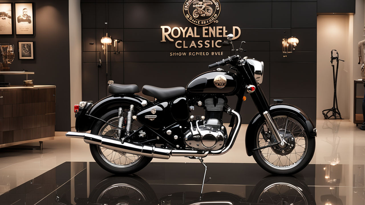 Create an image of the (2025 Royal Enfield classic 350 )stan... by