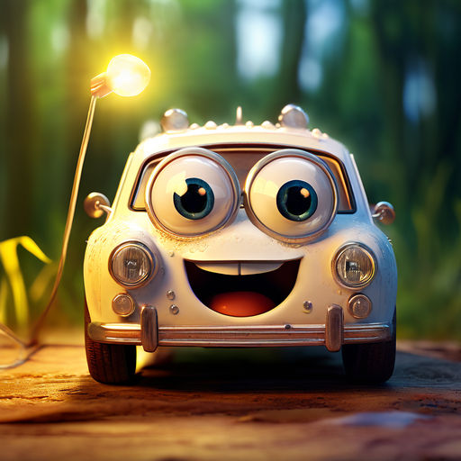 Very cute appealing anthropomorphic toy car by AI_guj - Playground