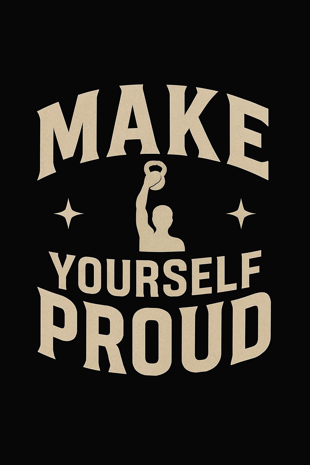 Vintage Motivational Strength Kettlebell T-Shirt