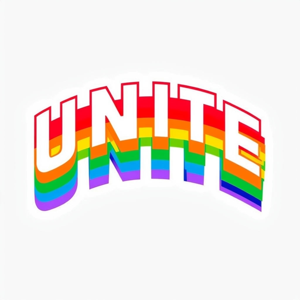 Vibrant Unite Bold Colorful Graphic Design for Hats