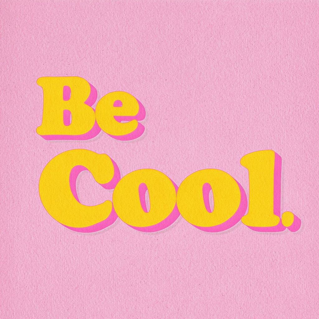 Be Cool Motivational Retro Graphic Design Poster