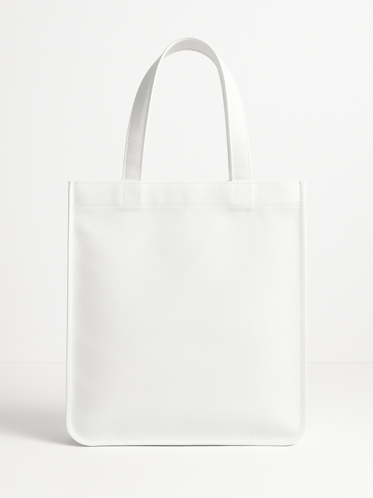 Minimalist White Tote Bag Photography Mockup