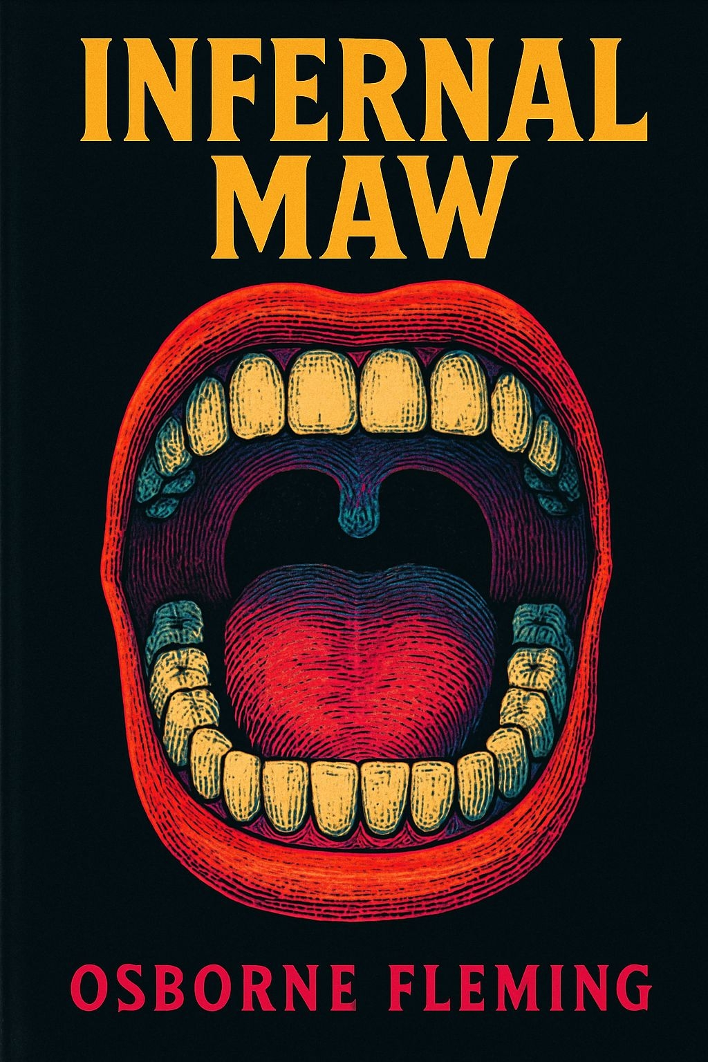 Infernal Maw: Surreal Open Mouth Illustration EBook Cover
