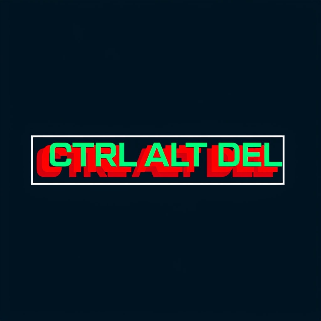 Bold CTRL ALT DEL Tech-Inspired Graphic T-Shirt