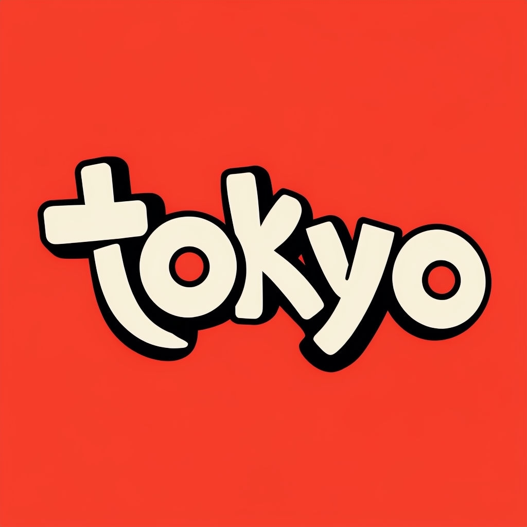 Playful Tokyo Graphic Design T-Shirt