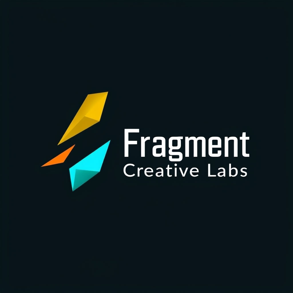 Fragment Creative Modern Minimalist Logo Design with Geometric Shapes