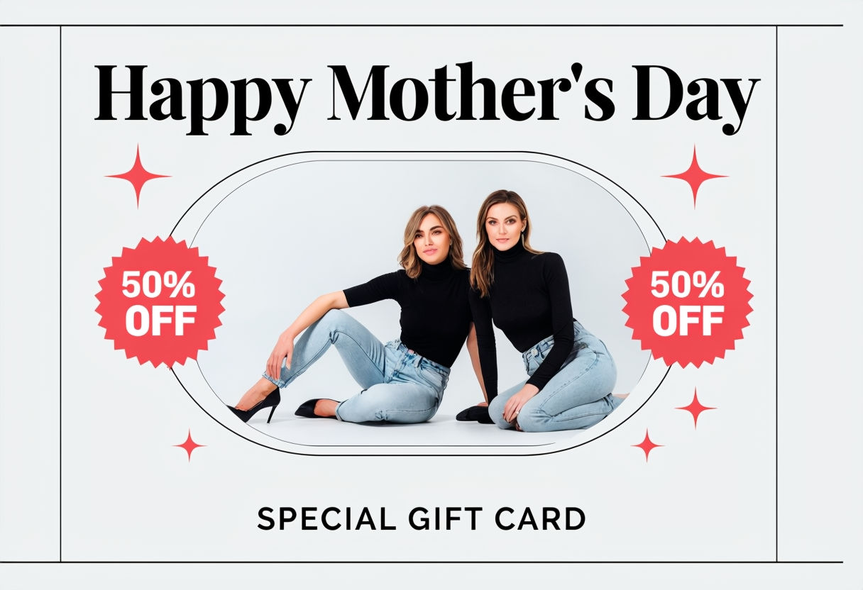 Happy Mother's Day Promotional Banner with Special Gift Card Offer Poster