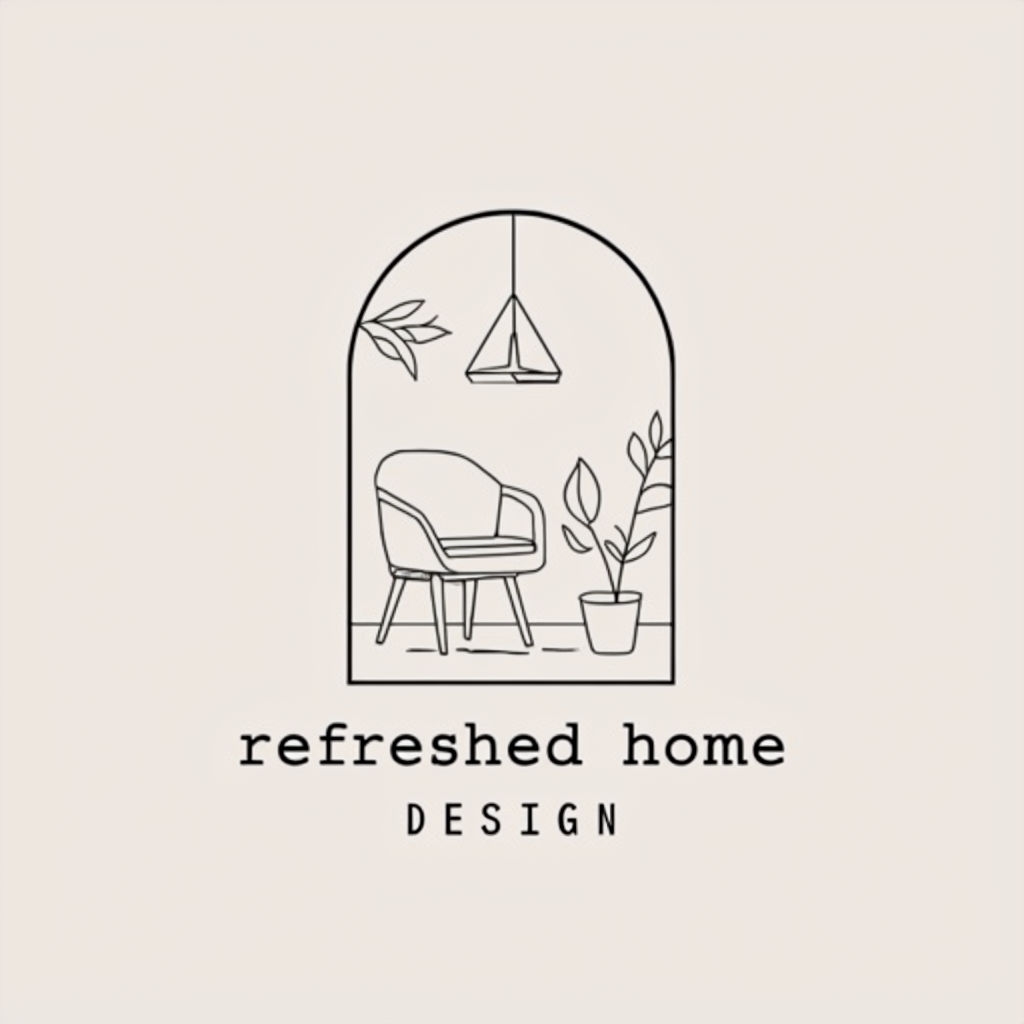 Minimalist Arched Window Frame Home Design Illustration Logo