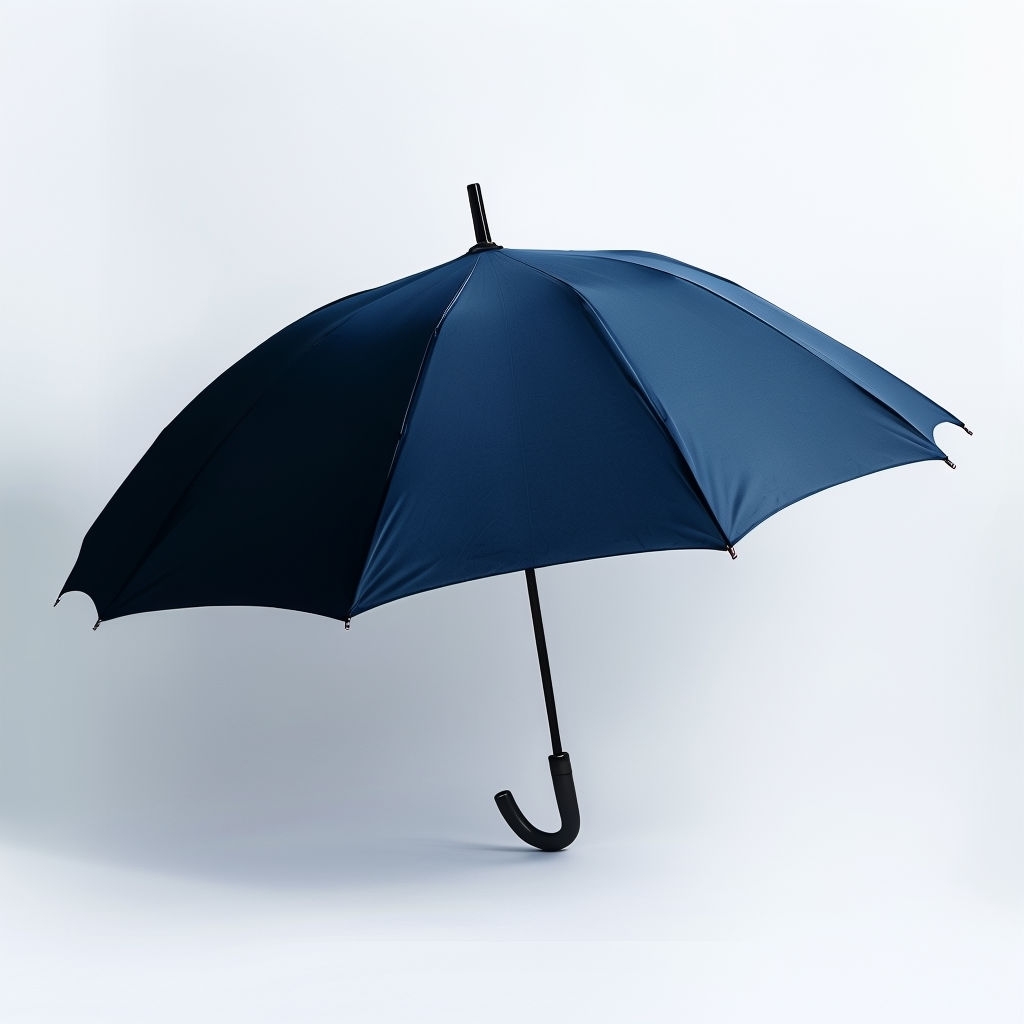 Sleek Navy Blue Umbrella Modern Design Mockup