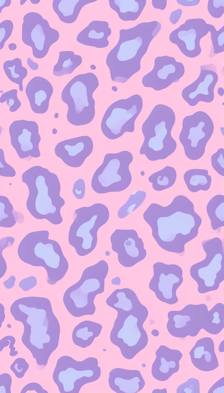 Vibrant Lavender and Light Blue Leopard Print Phone Case Cover