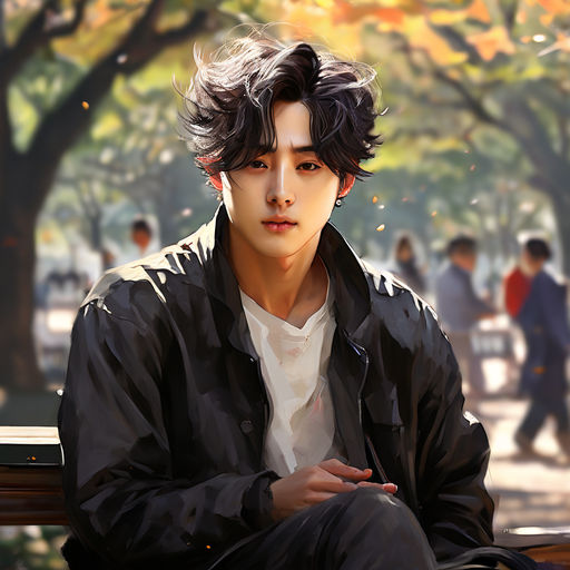 Korean male artist with salt-and-pepper hair by 5-141 5 - Playground