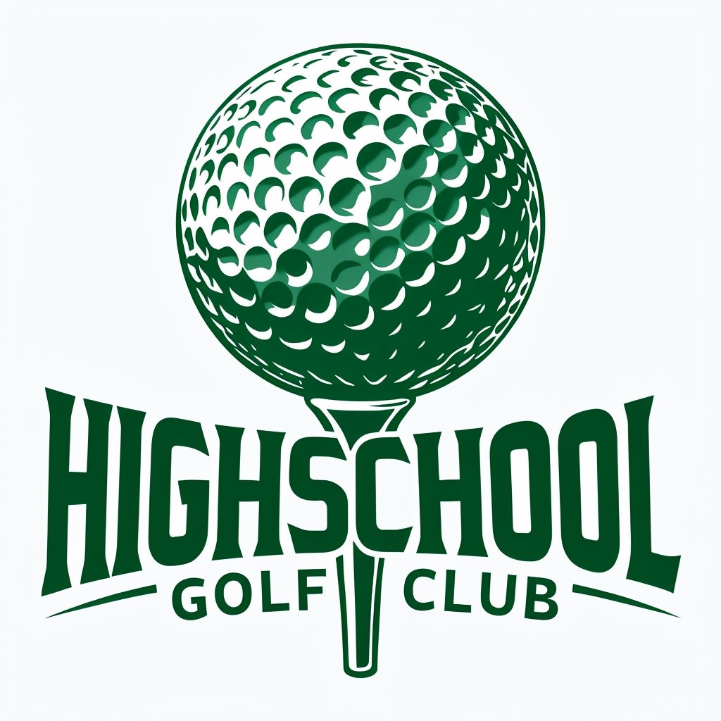 Professional Golf Club Logo Design Featuring Forest Green Elements